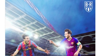 Messi mencetak dua gol ke gawang Spurs, Foto: istimewa