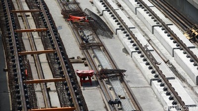 Rel Dipasang, Ini Penampakan Terkini Proyek LRT Jabodebek