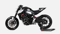 Motor konsep Honda ini memiliki footpegs lebih tinggi untuk bisa menyelipkan 2 knalpot kembar. Foto: Pool (Motorcycle)