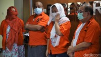 Empat pelaku dihadirkan dalam rilis di Bareskrim Polri, Jakarta, Jumat (5/10/2018). 