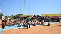 Tari Sajojo yang ditampilkan oleh Kompi C dan pertunjukan tari Kecak dari Kompi B Satgas Yonkomposit TNI Konga XXXV-D UNAMID menjadi panggung kebudayaan bagi seluruh tamu undangan.