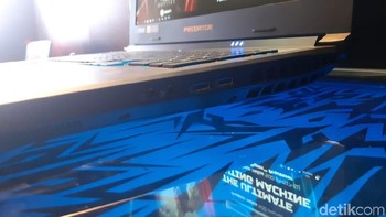 Nitro 5 dibekali dengan RAM sebesar 8GB, serta kapasitas penyimpanan HDD 1TB dan SSD 128GB.  (Foto: detikINET/Virgina Maulita Putri)