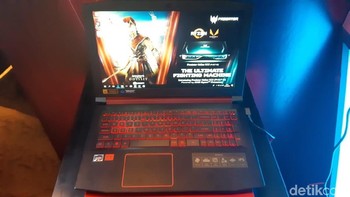 Nitro 5 hadir dengan prosesor AMD Ryzen 7 2700U dan kartu grafis Radeon RX 560X. (Foto: detikINET/Virgina Maulita Putri)