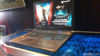 Layarnya menggunakan panel IPS berukuran 17,3 inci dengan resolusi Full HD. (Foto: detikINET/Virgina Maulita Putri)