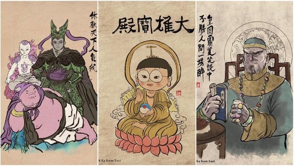 Keren! Spiderman Hingga Thanos Dibuat Ilustrasi ala China