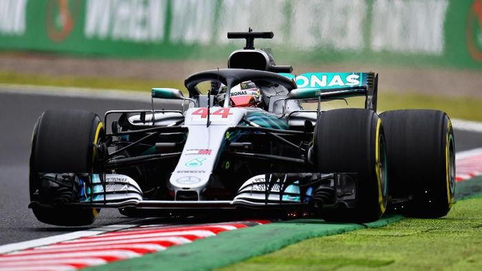 Lewis Hamilton tercepat di Free Practice I GP Jepang. (Foto: Clive Mason/Getty Images) Lewis Hamilton tercepat di Free Practice I GP Jepang. (Foto: Clive Mason/Getty Images)