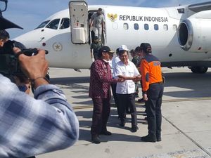 Wapres JK Tiba di Palu, Tinjau Penanganan Gempa-Tsunami