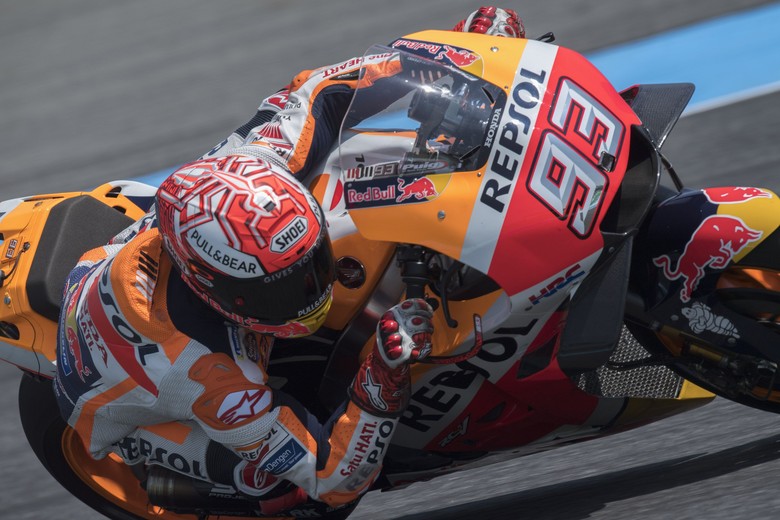 Karakter semut di bagian atas helm Marc Marquez. Foto: Mirco Lazzari gp/Getty Images Karakter semut di bagian atas helm Marc Marquez. Foto: Mirco Lazzari gp/Getty Images