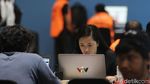 Melihat Kesibukan Ruang Main Press Center Asian Para Games