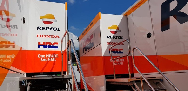 Logistik MotoGP. Foto: Box Repsol Logistik MotoGP. Foto: Box Repsol