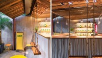 Selain kursi yang berjajar. Di dalam bar ini juga ada ayunan yang bisa digunakan untuk tempat duduk. Istimewa/Inhabitat/Dirk Weiblen.