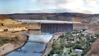 PLTA Grand Coulee Dam di Grand Coulee, Amerika Serikat ini memiliki kapasitas terpasang 6.809 MW. Istimewa/Geoshen.