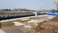 Progres pembangunan Bendung Karet sudah sekitar 54 persen. Istimewa/Kementerian PUPR.