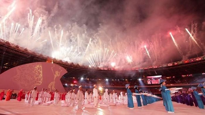Suasana opening ceremony Asian Para Games 2018 ( Arief Bagus/AFP Photo) Suasana opening ceremony Asian Para Games 2018 ( Arief Bagus/AFP Photo)