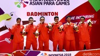 Tim bulutangkis beregu putra Indonesia meraih medali emas.
