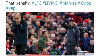 Beda nasib dua pelatih saat Mahrez gagal eksekusi penalti. Foto: Istimewa