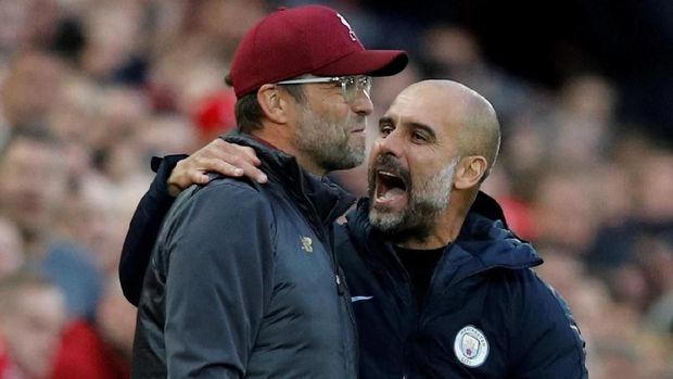 Juergen Klopp dan Pep Guardiola akan berhadapan di Community Shield 2019.