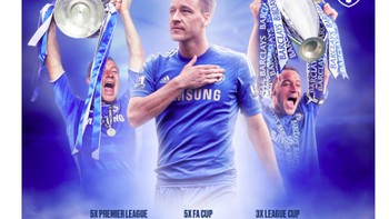 Terry telah mengangkat piala-piala prestiisius sepanjang karirnya. Foto: istimewa