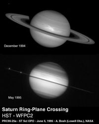 Potret Saturnus ketika cincinnya 'hilang'.