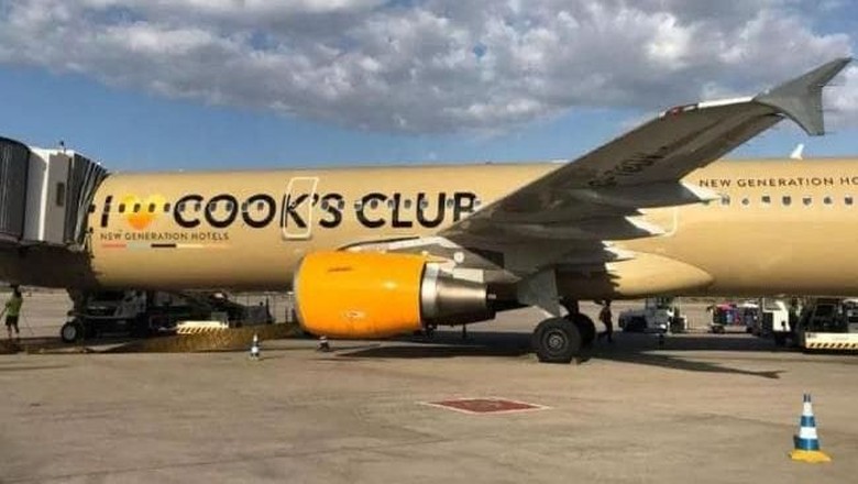 Pesawat Thomas Cook Airlines dengan desan yang dicibir (Twitter) Pesawat Thomas Cook Airlines dengan desan yang dicibir (Twitter)