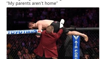 Ternyata alasan Khabib memanjat pagar pembatas adalah untuk menghampiri kekasihnya yang kesepian di rumah. Foto: Istimewa