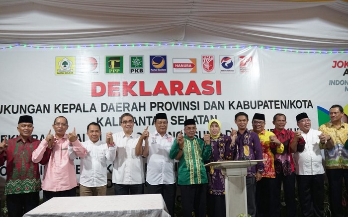 12 Kepala Daerah di Kalsel Deklarasi Dukung Jokowi-Amin