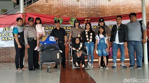 Pemkot dan Polresta Sukabumi Jemput Sekeluarga Korban Gempa Palu