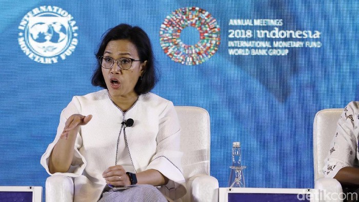 Sri Mulyani dan Christine Lagarde di IMF-World Bank Annual Meeting