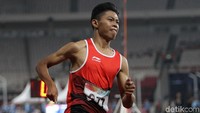 Dalam penampilan di Stadion Utama Gelora Bung Karno (SUGBK), Selasa (9/10), Sapto mencatatkan waktu 11 ,49 detik. Dengan catatan waktu tersebut, dia finis terdepan.