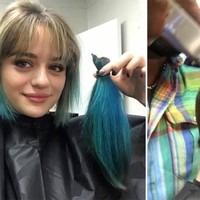 Joey pun mengunggah momennya membotaki rambut di Instagram. Setelah plontos, ia juga membagi selfie pertama tanpa rambut di kepala. Foto: Instagram @joeyking