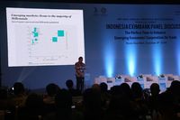 Rudiantara ketika menjadi pembicara kunci dalam Indonesia Eximbank Panel Discussion, The Perfect Time To Enhance Emerging Economies Cooperations On Trade, di Sofitel Hotel, Nusa Dua, Bali, Selasa (09/10/2018).