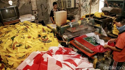Jelang Pemilu 2019, Pengusaha Sablon Banjir Pesanan