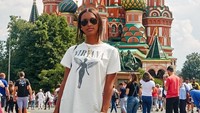 Foto: Saat momen World Cup, Jasmine juga sempat berkunjung keliling Rusia (jastookes/Instagram)