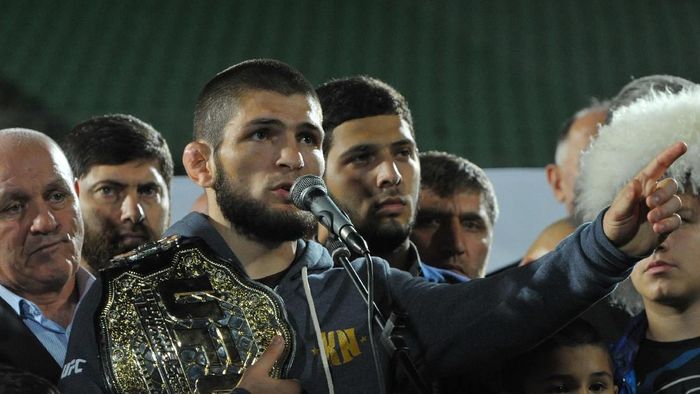 Khabib Nurmagomedov mengancam mundur dari UFC sebagai imbas dari keributannya dengan Conor McGregor. (Foto: REUTERS/Said Tsarnayev)