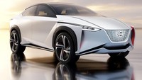 Crossover listrik Nissan ini dikatakan akan memiliki tampilan seperti mobil konsep yang sudah diperlihatkan sebelumnya, yakni IMx Kuro Concept pada Tokyo Motor Show 2017. Foto: Pool (Carbuzz)