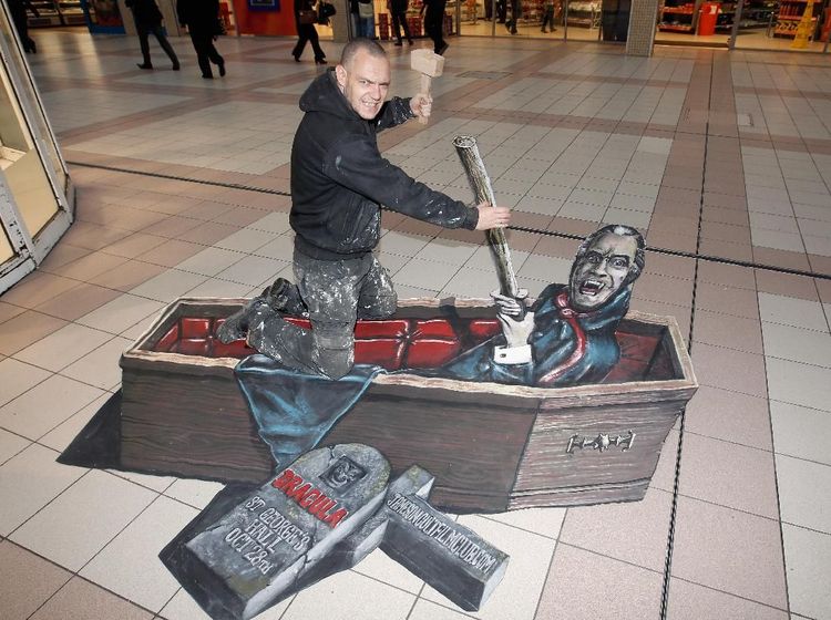 Gambar 3D Unik Berkanvaskan Sawah, Jalanan, dan Tembok