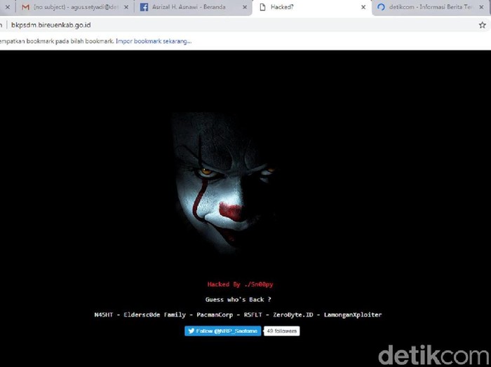 Situs Badan Kepegawaian Bireuen Aceh Diretas