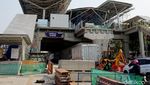 Penampakan Proyek LRT Velodrome-Kelapa Gading