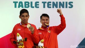 Jacob-Akbar Sumbang Emas untuk Indonesia dari Cabor Tenis Meja