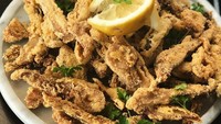 Sederhana tapi tetap menarik, jamur goreng buatan @morgankitchen ini terbuat dari bahan-bahan sehat dan rendah kalori. Ditambah dengan daun sledri dan perasan jeruk lemon. Foto: Instagram