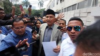 Amien Rais memenuhi panggilan kedua Polda Metro Jaya terkait kasus hoax Ratna Sarumpaet, Rabu (10/10/2018).