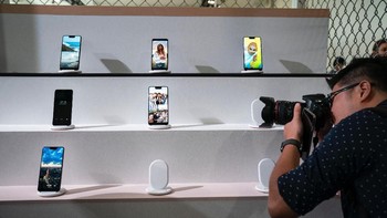 Perangkat tersebut akan menjadi penerus Pixel 2 dan Pixel 2 XL yang dirilis tahun lalu. Foto: Drew Angerer/Getty Images