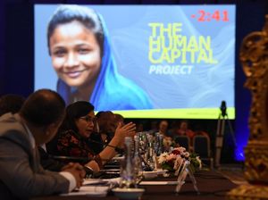 Sri Mulyani Pamer Anggaran Pendidikan dan Kesehatan di IMF-WB