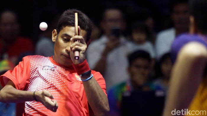 Para atlet tenis meja David Jacobs-Komet Akbar raih medali emas dari cabor tenis meja nomor ganda putra TT 10. Mereka sukses kalahkan ganda putra Korsel.