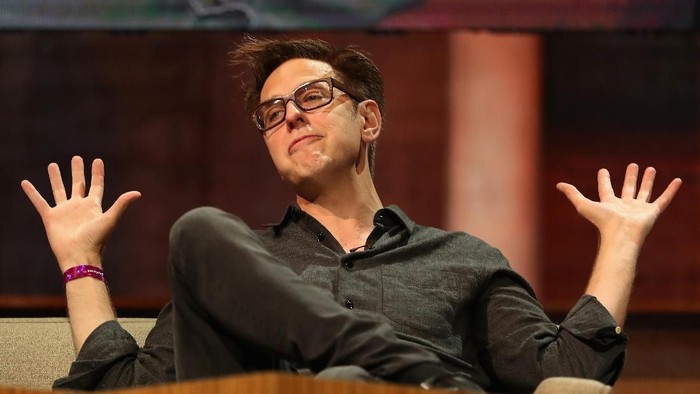 HOLLYWOOD, CA - APRIL 19:  (EDITORS NOTE: Image has been shot in black and white. Color version not available.) Director James Gunn at The World Premiere of Marvel Studios? ?Guardians of the Galaxy Vol. 2.? at Dolby Theatre in Hollywood, CA April 19th, 2017  (Photo by Charley Gallay/Getty Images for Disney)