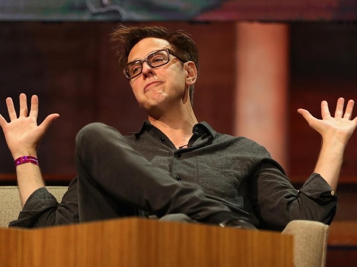 HOLLYWOOD, CA - APRIL 19:  (EDITORS NOTE: Image has been shot in black and white. Color version not available.) Director James Gunn at The World Premiere of Marvel Studios? ?Guardians of the Galaxy Vol. 2.? at Dolby Theatre in Hollywood, CA April 19th, 2017  (Photo by Charley Gallay/Getty Images for Disney)