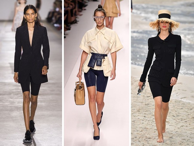 Musim panas tahun depan, para wanita akan berani keluar rumah dengan celana sepeda yang ketat. Rumah mode besar seperti Prada, Fendi, Chanel, Ferragamo, Roberto Cavalli sepakat dengan tren ini. Kamu? Foto: Getty Images