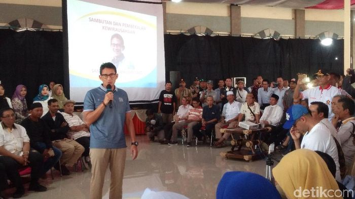 Cawapres Sandiaga Uno/Foto: Sudirman Wamad/detikcom Cawapres Sandiaga Uno/Foto: Sudirman Wamad/detikcom