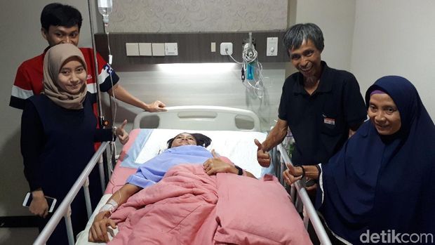 Insan Nurhaida dirawat di RSAL Mintohardjo. 