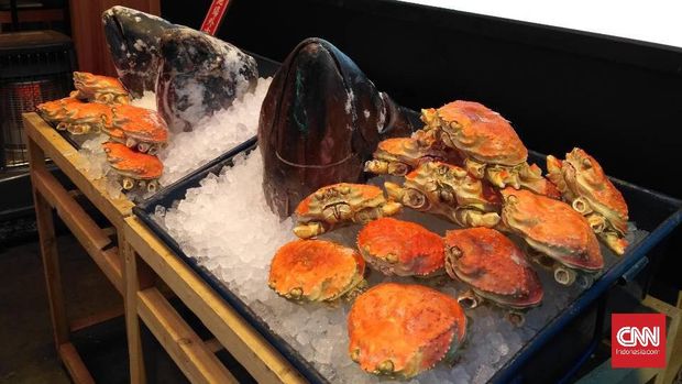 seafood segar di pasar Tsukiji